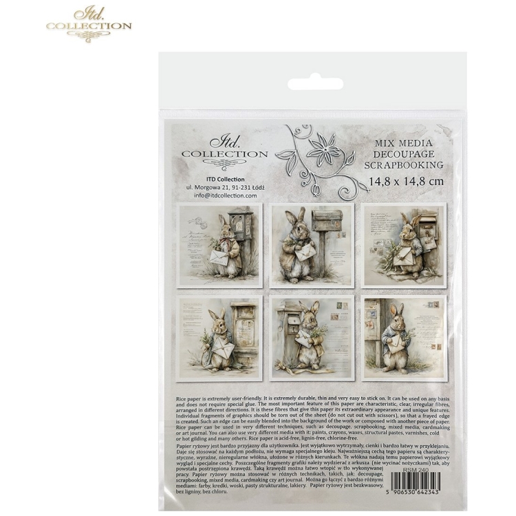 ITD COLLECTION MINI RICE PAPER К-КТ 6БР 14.8X14.8CM - RSM240 - Изображение 8