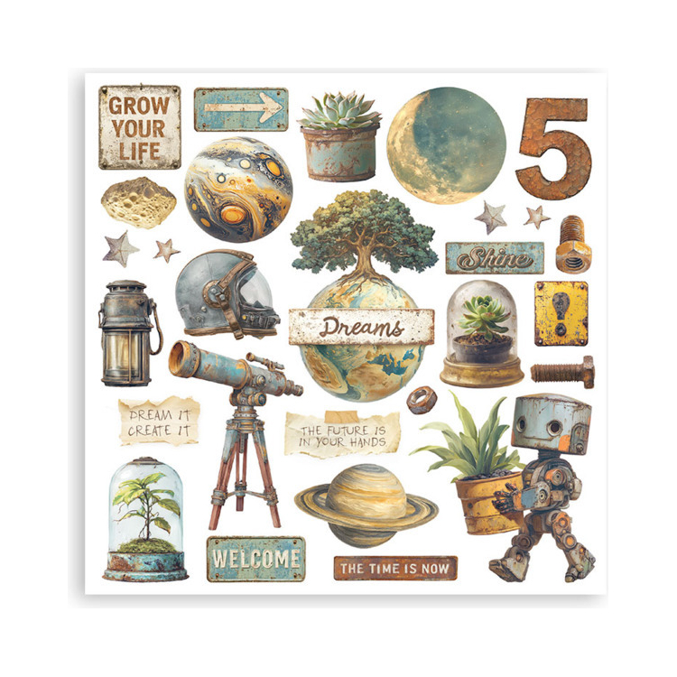 STAMPERIA A NEW BEGINNING RUB ON KIT DFLRBX10 - Изображение 2