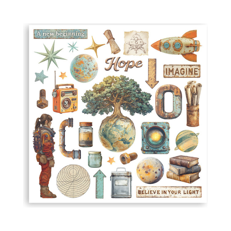 STAMPERIA A NEW BEGINNING RUB ON KIT DFLRBX10 - Изображение 3