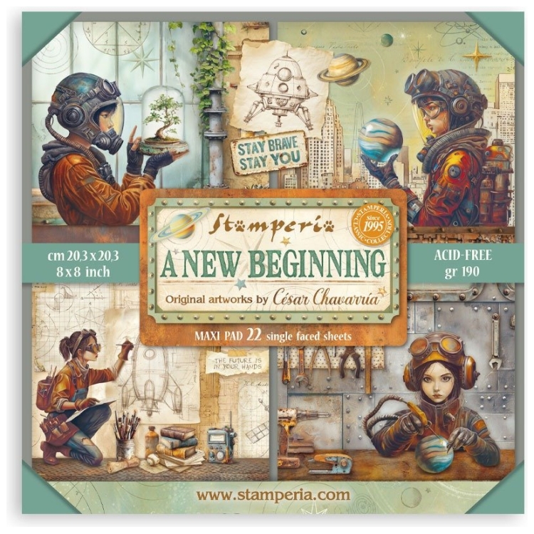 230019 - 1 STAMPERIA A NEW BEGINNING БЛОКЧЕ 20,3/20,3 СМ - SBBSXB23 - Изображение 1