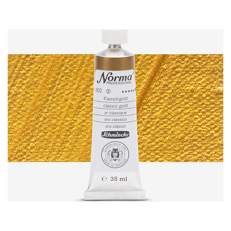 875802 -1 SCHMINCKЕ МАСЛЕНА БОЯ NORMA PROFESSIONAL 35 ML CLASSIC GOLD - Изображение 1
