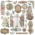 STAMPERIA GARDENS OF TIME RUB ON KIT DFLRBX11 - Изображение 2