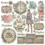 STAMPERIA GARDENS OF TIME RUB ON KIT DFLRBX11 - Изображение 5