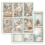 STAMPERIA WHITE CHRISTMAS ДИЗАЙНЕРСКИ КАРТОН 6 CARDS 30,5/30,5 СМ - SBB1158