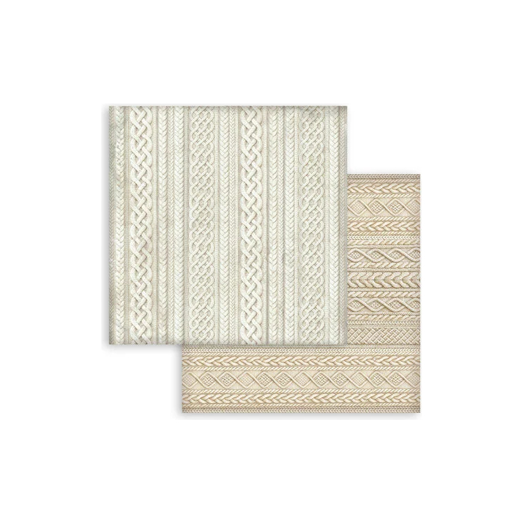 116100-500x500 STAMPERIA WHITE CHRISTMAS ДИЗАЙНЕРСКИ КАРТОН KNITTED PATTERNS 30,5/30,5 СМ - SBB1161 - Изображение 1
