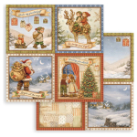 STAMPERIA SILENT NIGHT ДИЗАЙНЕРСКИ КАРТОН 4 CARDS 30,5/30,5 СМ - SBB1168