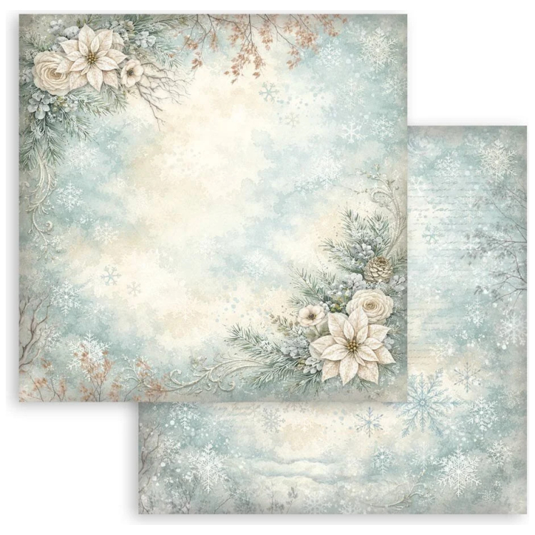 STAMPERIA WHITE CHRISTMAS БЛОКЧЕ ХАРТИЯ 20,3/20,3 СМ - SBBS147 - Изображение 10