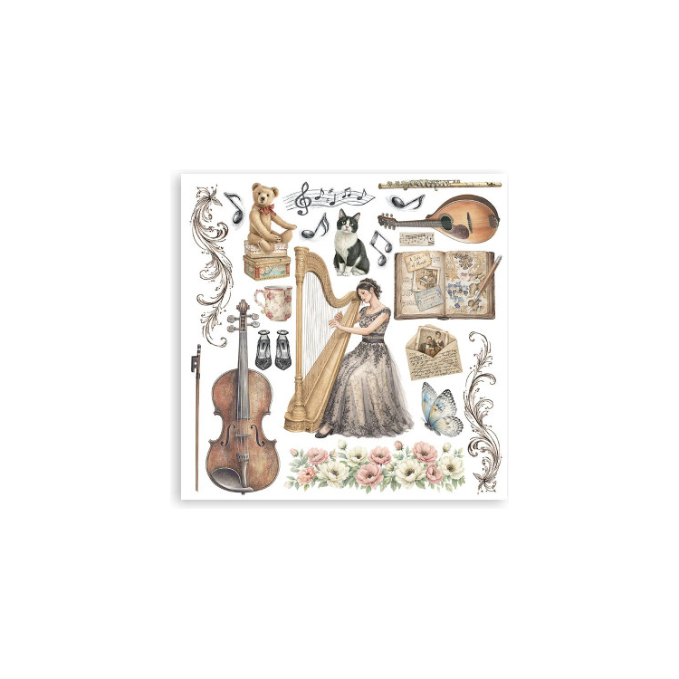 STAMPERIA SYMPHONY RUB ON SELECTION 13,5/13,5 DFLRBX16 - Изображение 8