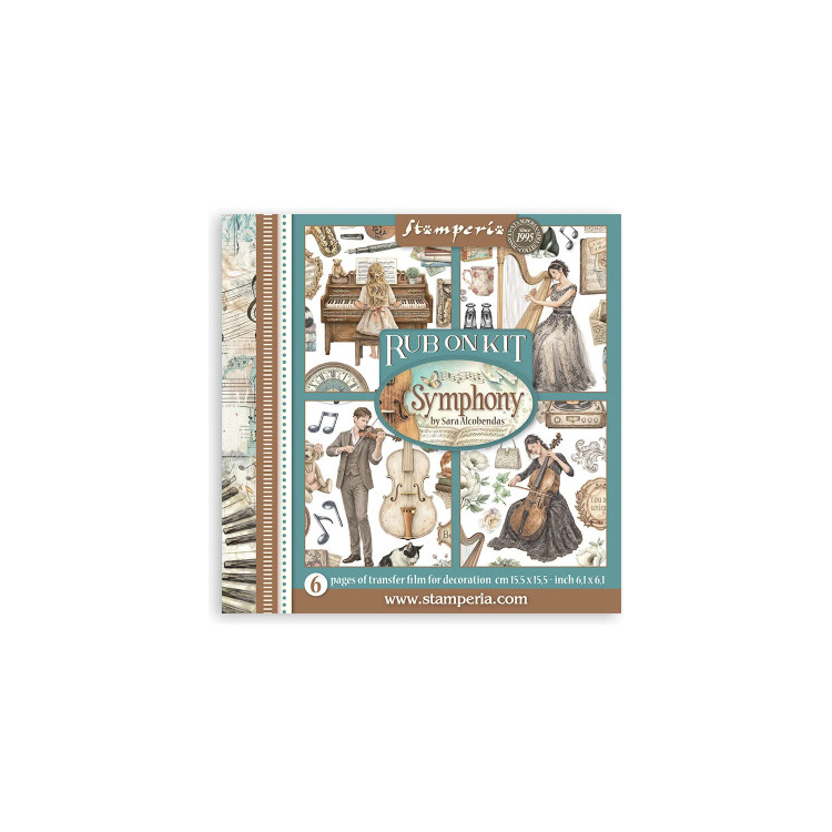 STAMPERIA SYMPHONY RUB ON SELECTION 13,5/13,5 DFLRBX16 - Изображение 1