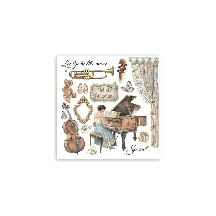 STAMPERIA SYMPHONY RUB ON SELECTION 13,5/13,5 DFLRBX16 - Изображение 2