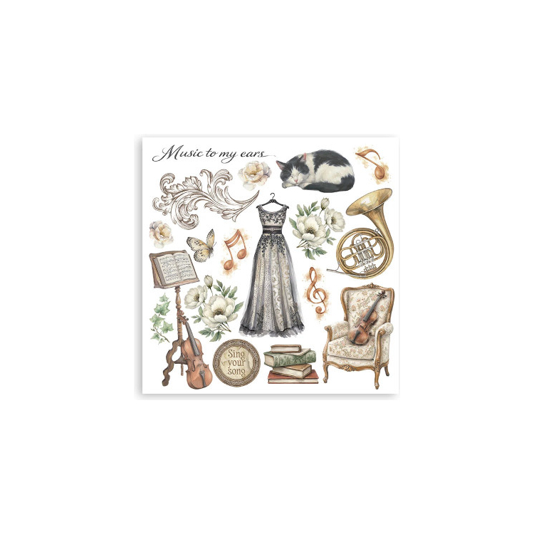 STAMPERIA SYMPHONY RUB ON SELECTION 13,5/13,5 DFLRBX16 - Изображение 3