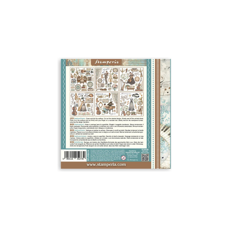 STAMPERIA SYMPHONY RUB ON SELECTION 13,5/13,5 DFLRBX16 - Изображение 4