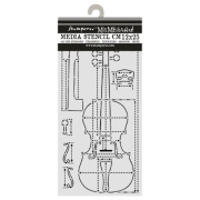 STAMPERIA SYMPHONY ШАБЛОН VIOLIN SECTIONS 12 Х 25 СМ - KSTDL166