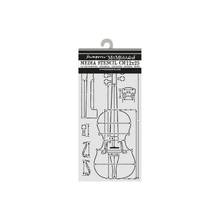 166010-500x500 STAMPERIA SYMPHONY ШАБЛОН VIOLIN SECTIONS 12 Х 25 СМ - KSTDL166 - Изображение 1