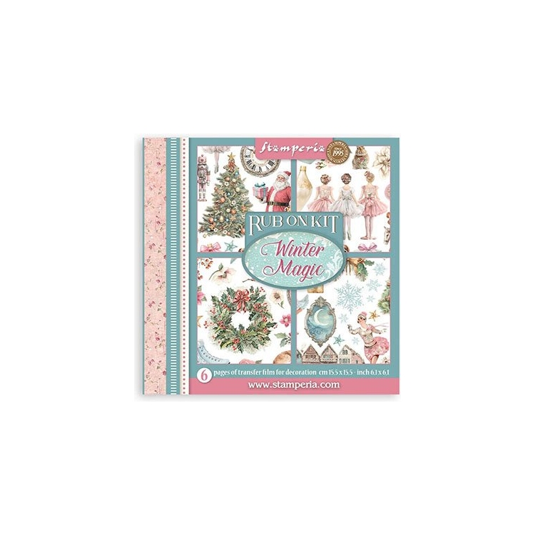 STAMPERIA WINTER MAGIC RUB ON SELECTION 15,5/15,5 DFLRBX18 - Изображение 1