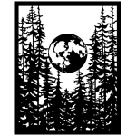 STAMPERIA HERBARIUM ШАБЛОН SILVAE MOON IN THE FOREST 20 Х 25 СМ - KSTD194