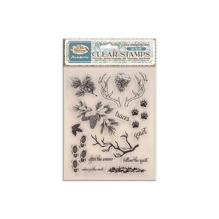 245015 STAMPERIA WHITE CHRISTMAS СИЛИКОНОВ ПЕЧАТ 14/18CM - WTK245 - Изображение 1