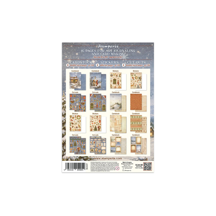 STAMPERIA SILENT NIGHT JUNK JOURNAL - SBJK27 - Изображение 17