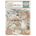 STAMPERIA WHITE CHRISTMAS EPHEMERA САМОЗАЛЕПВАЩИ КАРТОНЕНИ ФИГУРКИ - DFLCT89
